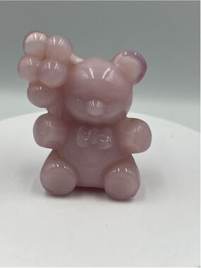 VINTAGE BOYD GLASS PACTRICK THE BALLOON BEAR FIGURINE (CROWN TUSCAN)